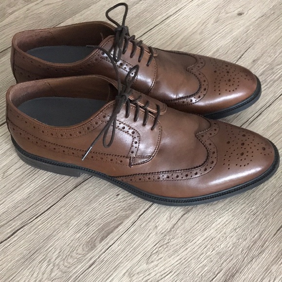 Stafford Other - 🎉2xHP🎉 Men’s Stafford Cognac Wingtip Dress Shoes